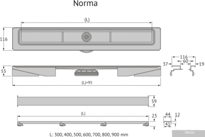 Berges Wasserhaus С1 Norma 600 095137 (матовый черный)
