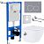 Roxen Antares Bidet в комплекте с инсталляцией StounFix Dual Fresh 6 в 1 966430 (кнопка: серый бетон