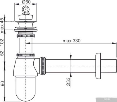 Сифон Alcaplast A437