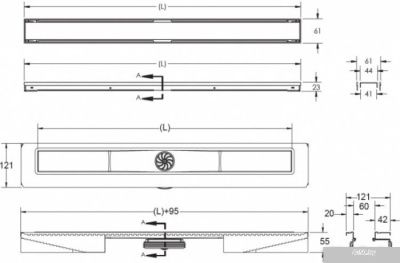 Berges Wasserhaus B1 Keramik 800 090019 (матовый хром)