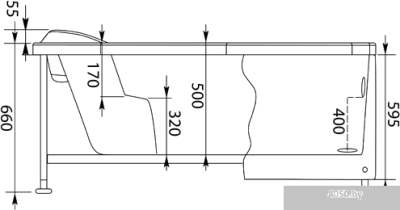 Ванна Aquanet Mayorca 150x100 L