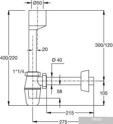 Сифон Bonomini 2126CP40B0