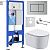 Roxen Simple compact в комплекте с инсталляцией StounFix Dual Fresh 6 в 1 968486 (кнопка: сатин)