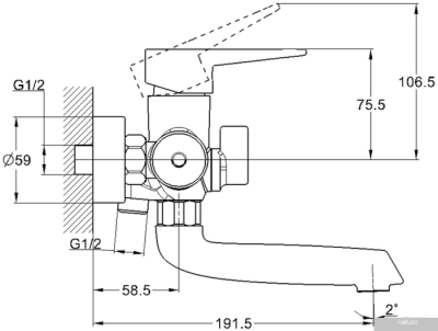 Смеситель G.Lauf NUD3-A045 (хром)