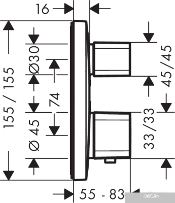 Смеситель Hansgrohe Ecostat E [15707000]