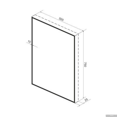 Wellsee Зеркало с фоновой LED-подсветкой 7 Rays' Spectrum 172200880, 50 х 75 см (с сенсором и регули