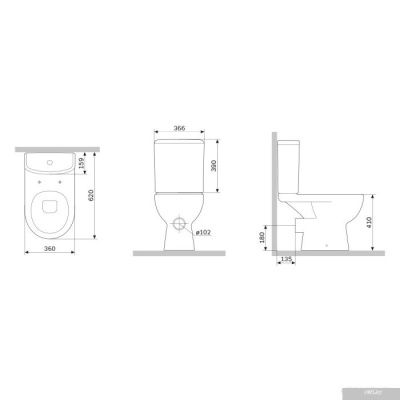 Унитаз AM.PM Gem FlashClean C908600SC