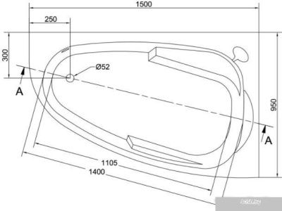 Ванна Cersanit Joanna 150x95 L [S301-007]