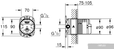 Монтажная коробка Grohe Rainshower 26483000