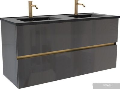 ЗОВ Тумба с умывальником Лира 120 L120MWFMLGVG-OL120 (грифель глянец)
