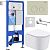 Roxen Simple Compact в комплекте с инсталляцией StounFix Dual Fresh 6 в 1 966278 (кнопка: бежевый)