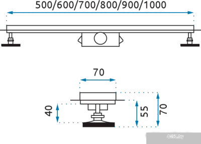 Трап/канал Rea Pure Neo Pro 80 см