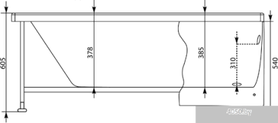 Ванна Aquanet Roma 170x70