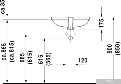 Умывальник Duravit D-Code 52.5x32 (0338490000)