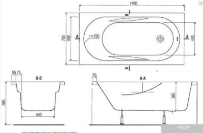 Ванна Cersanit Mito Red 170x70 (с каркасом)
