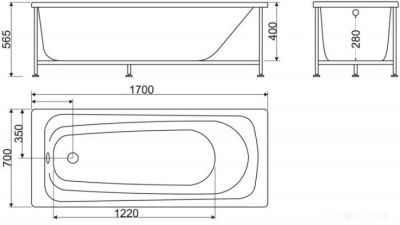 Ванна BelBagno BB102 170х70
