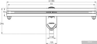 Berges Wasserhaus Super Line 550 090080 (матовый хром)