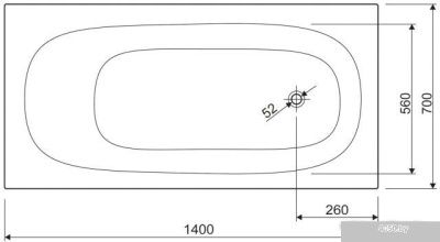 Ванна Cezares Eco 140x70