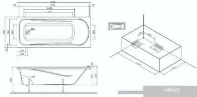 Ванна AM.PM Sense W75A-170-070W-KL