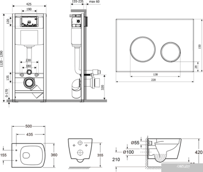 Унитаз Lavinia Boho Relfix Aveo Rimless 7 в 1 87040127 (матовый пластик)