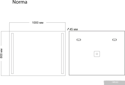 Grossman Зеркало Norma LED 100x80 1010080