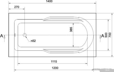 Ванна Cersanit Santana 140x70