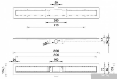 Трап/канал Styron STY-K-80