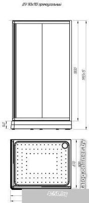 Radomir 90x110 R 1-03-1-2-0-1220 (прозрачное стекло)