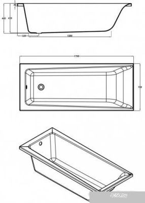 Ванна Cersanit Lorena 170x70 (с каркасом)