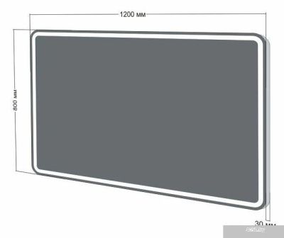 Бриклаер Зеркало Эстель-1 120 LED на взмах руки (серебристый)