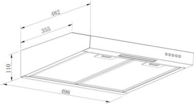 Кухонная вытяжка GrandGermes Slim 50 (черный)