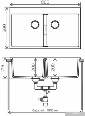 Кухонная мойка Tolero Loft TL-862 (бежевый)