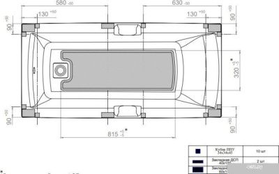 Triton Алекса 150x75 (с ножками)
