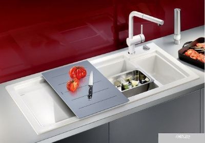 Кухонная мойка Blanco Axon II 6 S (правая, серый алюминий)