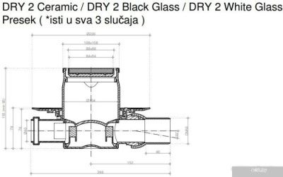 Трап/канал Pestan Confluo Standard Dry 2 Black Glass Gold