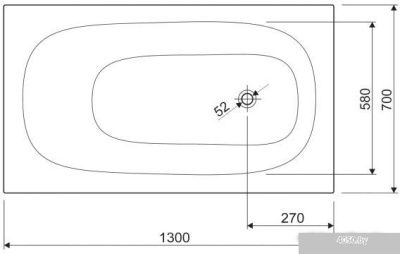 Ванна Cezares Eco 130x70