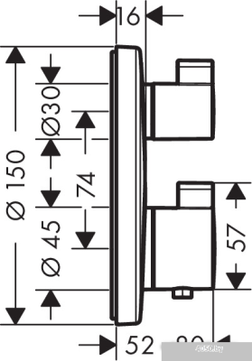 Смеситель Hansgrohe Ecostat S 15757000