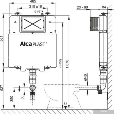 Инсталляция для унитаза Alcaplast A1112B