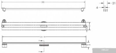 Трап/канал Berges Wasserhaus Super Slim 600 091052 (хром глянец)