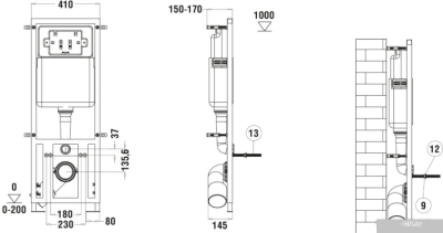 Унитаз WeltWasser Kehlbach 004 GL-WT + Marberg 410 RD (белый глянец/хром)