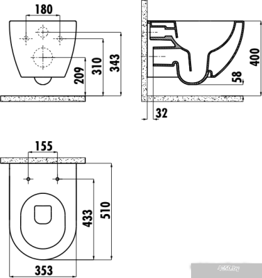 Унитаз Creavit Free FE322-11CB00E-0000