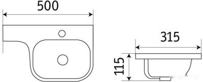 Умывальник CeramaLux 78365