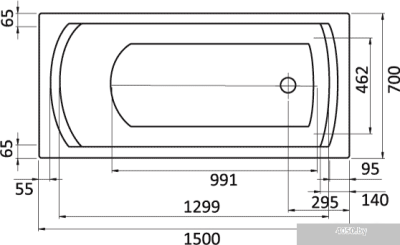 Ванна Santek Монако 150x70 1WH111976 (с каркасом и экраном)
