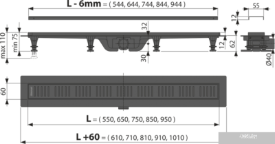 Alcaplast APZ10BLACK-950