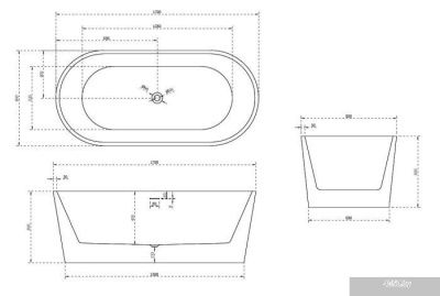 Ванна Abber 170x80 AB9209