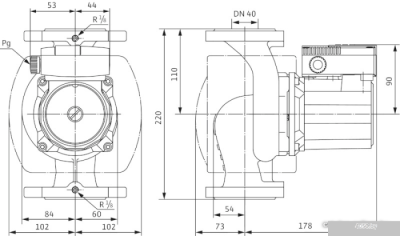 Насос Wilo TOP-S 40/4 (1~230 V, PN 6/10)