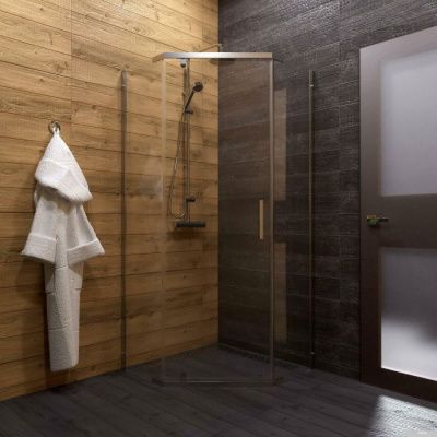 Triton Дека Хром А1 90х90 без поддона (прозрачное стекло)