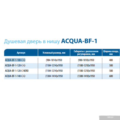 BelBagno ACQUA-BF-1-130-C-NERO