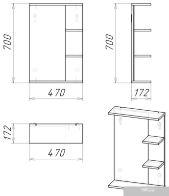 Grossman Зеркало Поло 47 204701