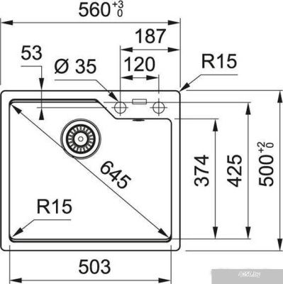 Franke Urban UBG 610-56 (черный матовый)